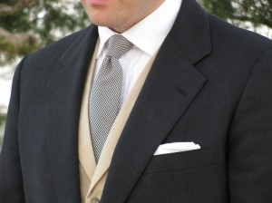 Oxford Grey Lounge Jacket as Stroller